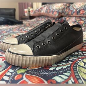 Black, Laceless Bootleg John Varvatos Sneakers